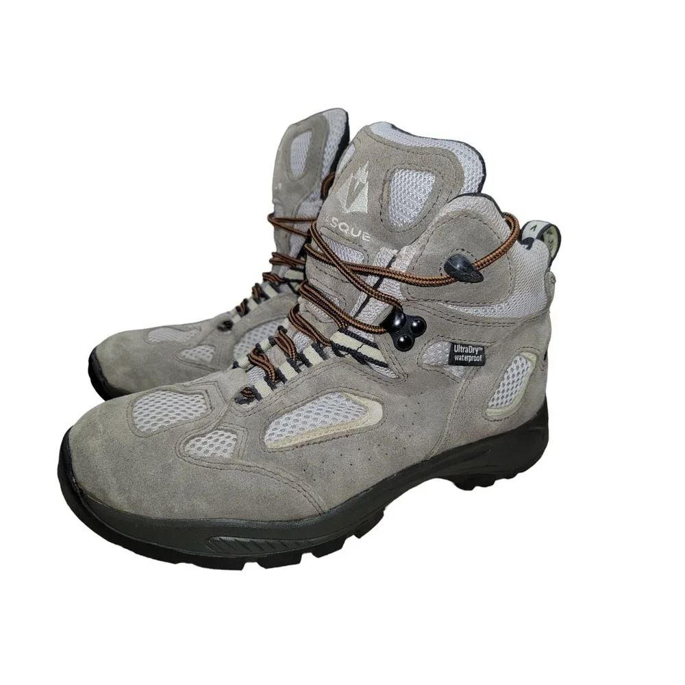 Vasque Breeze Waterproof Hiking Boots‎ Youth Size 6 M Gray Leather Trail Shoes